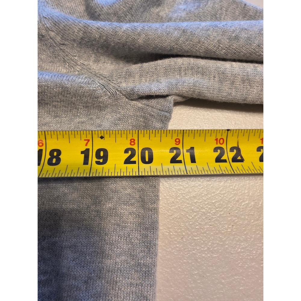 Nautica Quarter Zip Sweater Mens Medium Gray Knit Pullover Classic Preppy Logo - Picture 5 of 7